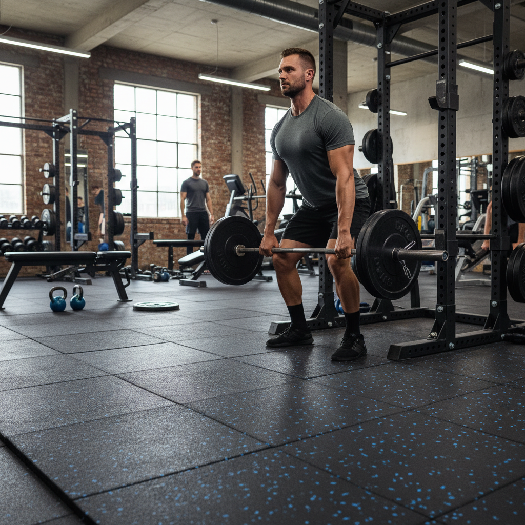 Premium 20mm Thick Interlocking Floor Mats 1m x 1m - Heavy-Duty Gym Tiles with Shock Absorption and Anti-Slip Surface