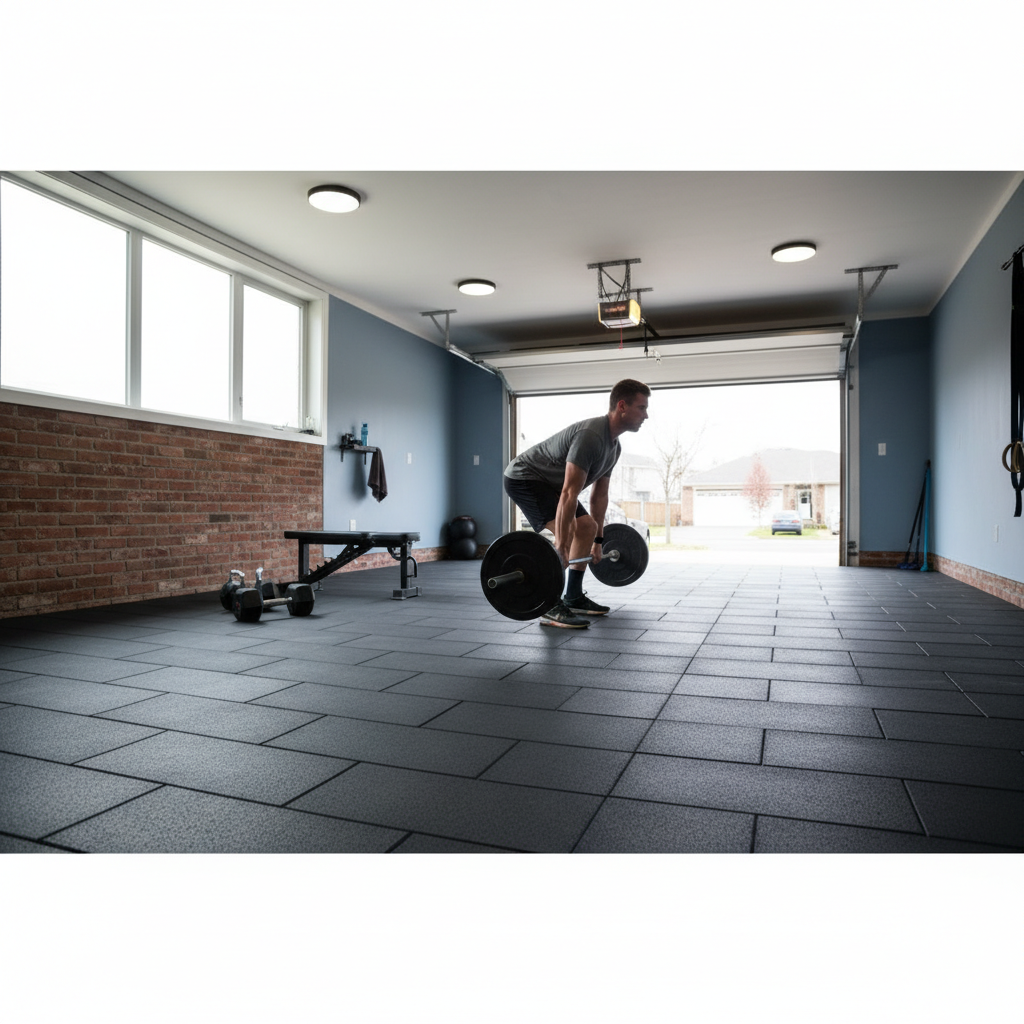 Premium Heavy Duty 36m2 Rubber Gym Flooring Tiles - 20mm Thick, VOC Tested, Durable Design for Weightlifting and Crossfit