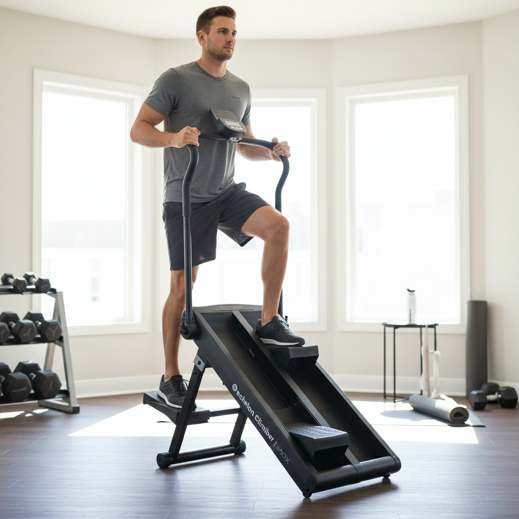 Premium Compact Stair Climber with 4" LCD Display, 32 Resistance Levels, and Adjustable Incline for Home Fitness