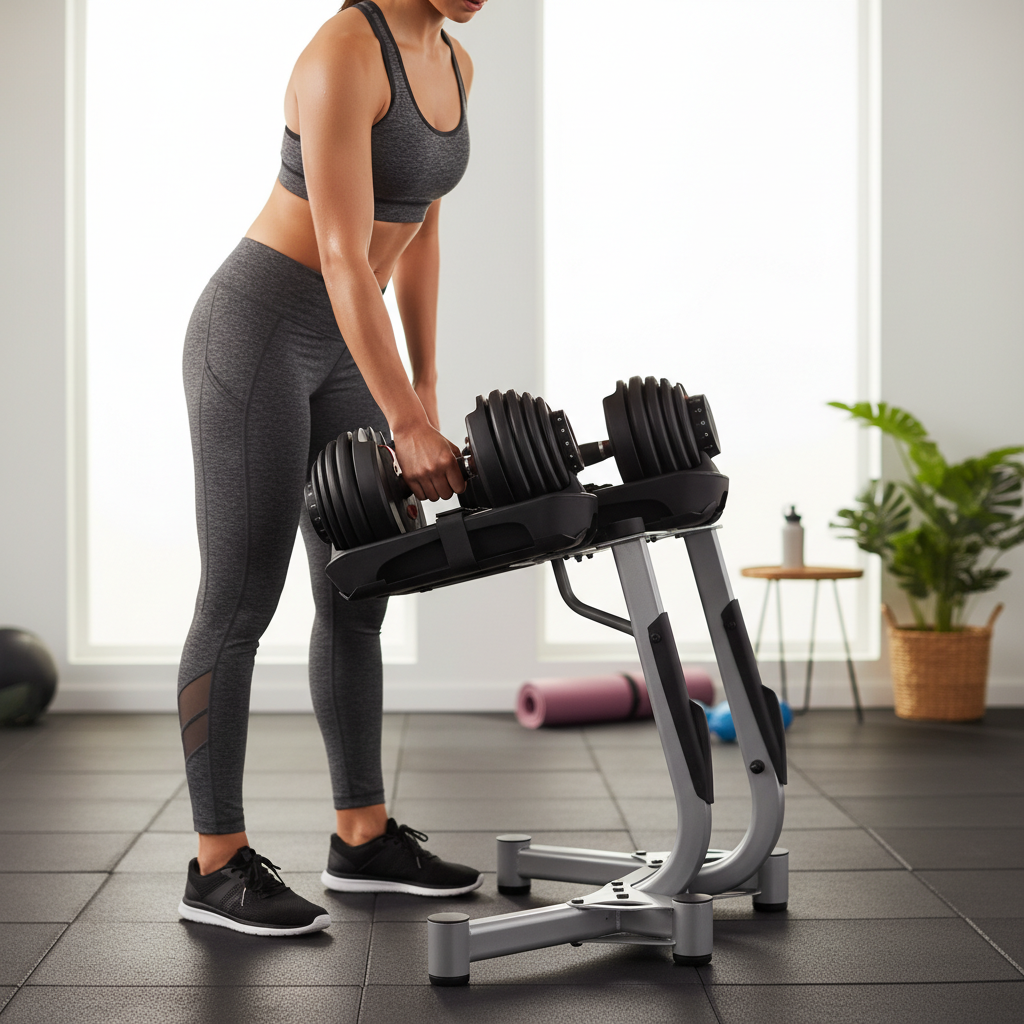 Premium Adjustable Dumbbell Stand for 24kg & 40kg Weights - Ergonomic Design for Safe and Efficient Workouts