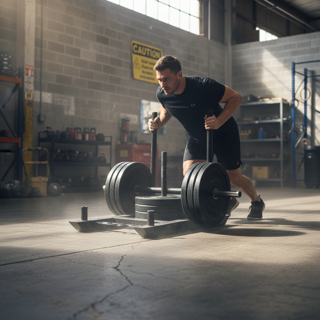 Professional Heavy Duty Weight Sled for Strength Training, Collapsible Design, and Adjustable Harness Compatibility