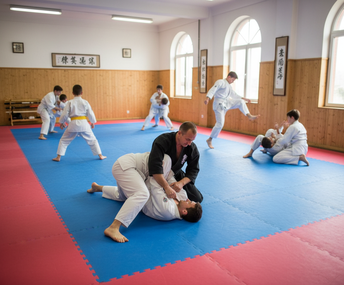 Premium Interlocking Foam Mats 20mm Thick 1m x 1m for Exercise, Martial Arts, and Play Areas in Red and Blue