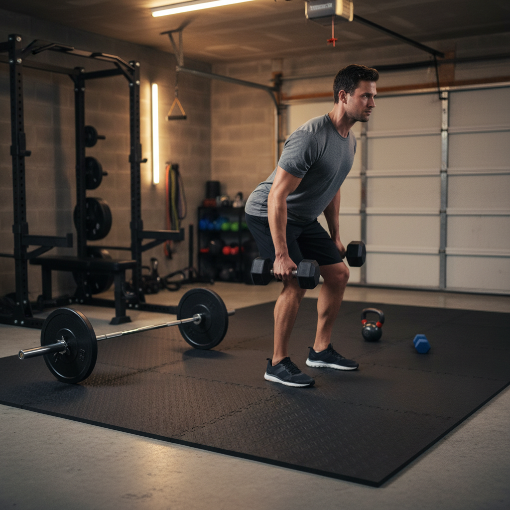 Premium Interlocking EVA Foam Gym Flooring Mats for Home and Garage with Water Resistance and Shock Absorption