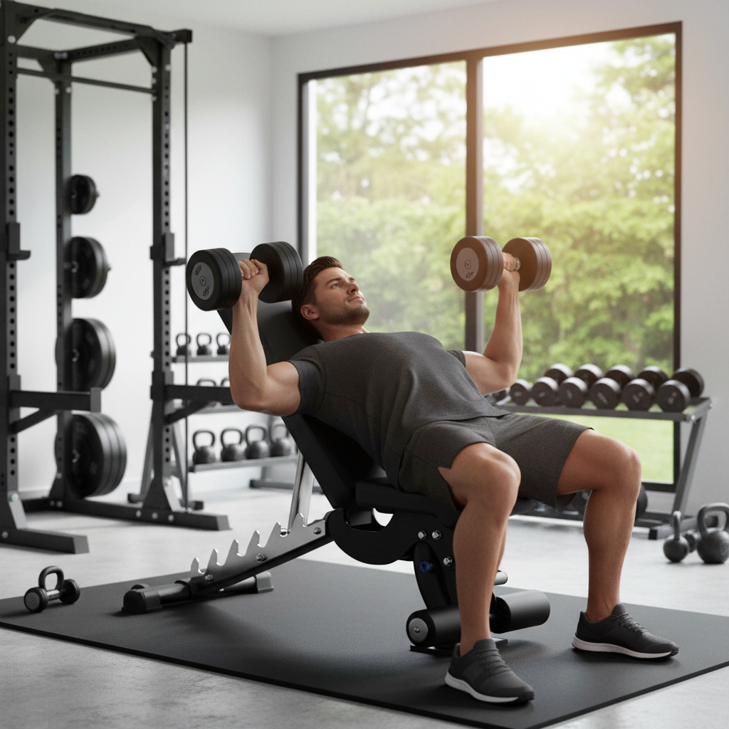 Premium Heavy Duty FID Weight Bench with Adjustable Backrest for Versatile Strength Training