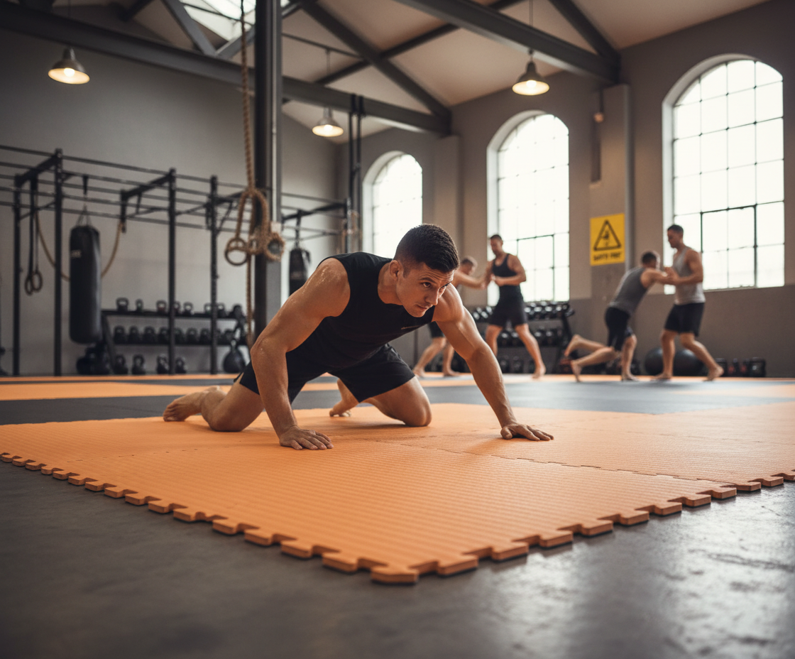 Premium High-Performance 40mm EVA Foam Mat 1m x 1m with Tatami Grip for MMA and BJJ Training