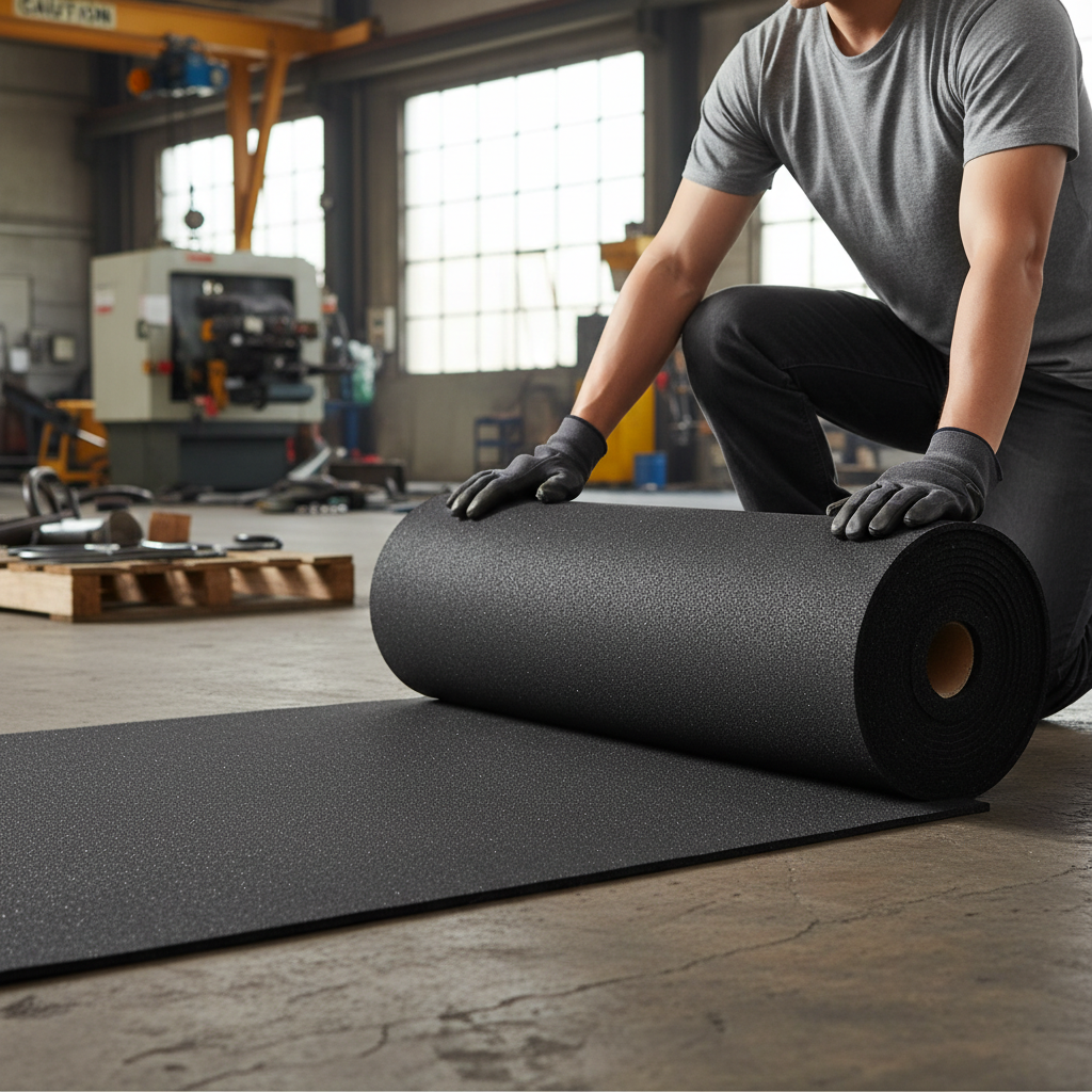 Premium Heavy Duty Rubber Mat Roll 8mm - 10m Long, Non-Toxic, High Density for Gym and Fitness Applications