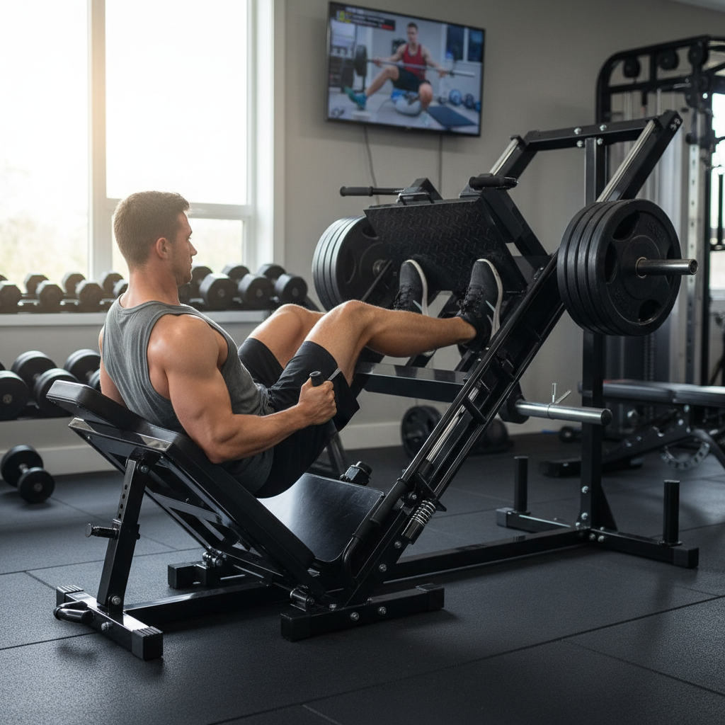 Premium Heavy Duty Leg Press and Hack Squat Machine for Home and Gym Training with Adjustable Features and Safety Design