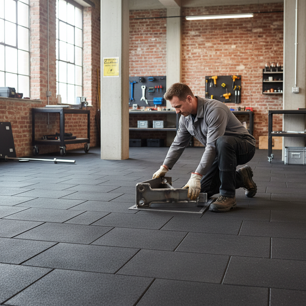 Premium 30mm Gym Floor Mats - Heavy Duty Rubber Tiles for Fitness Flooring - High-Quality Professional Grade for Industrial and Commercial Applicat...