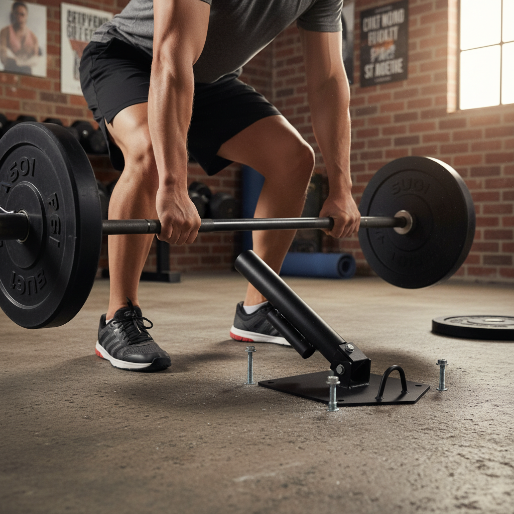 Premium Free Standing Landmine for Olympic and Standard Barbells with Battle Rope Loop and Adjustable Stability Options