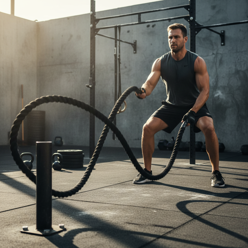 Premium Heavy Duty 9m Battle Rope with Cloth Cover for Strength Training and Conditioning