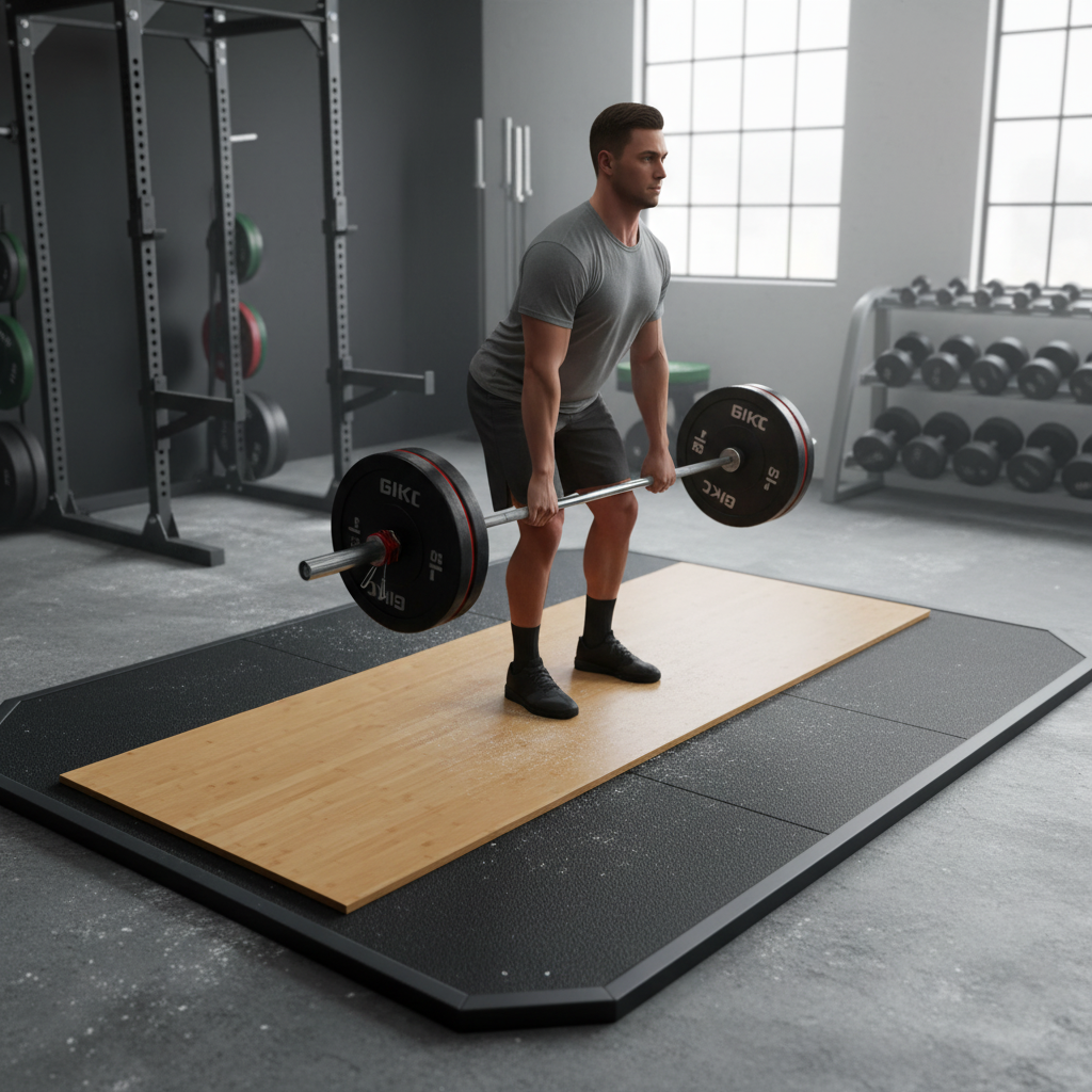 Premium Bamboo Lifting Platform Insert 2m x 1m - Heavy Duty Construction for Deadlifting and Weight Training