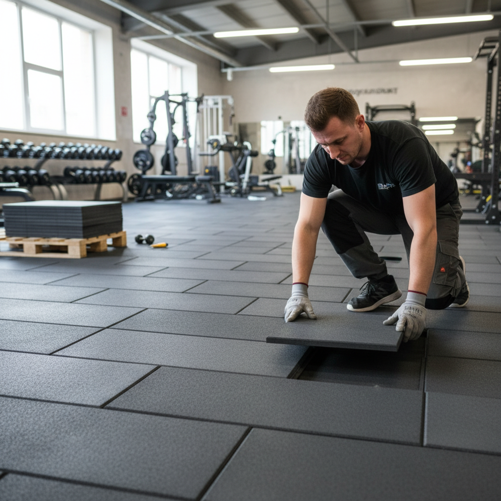 Premium Heavy Duty 36m2 Rubber Gym Flooring Tiles - 20mm Thick, VOC Tested, Durable Design for Weightlifting and Crossfit