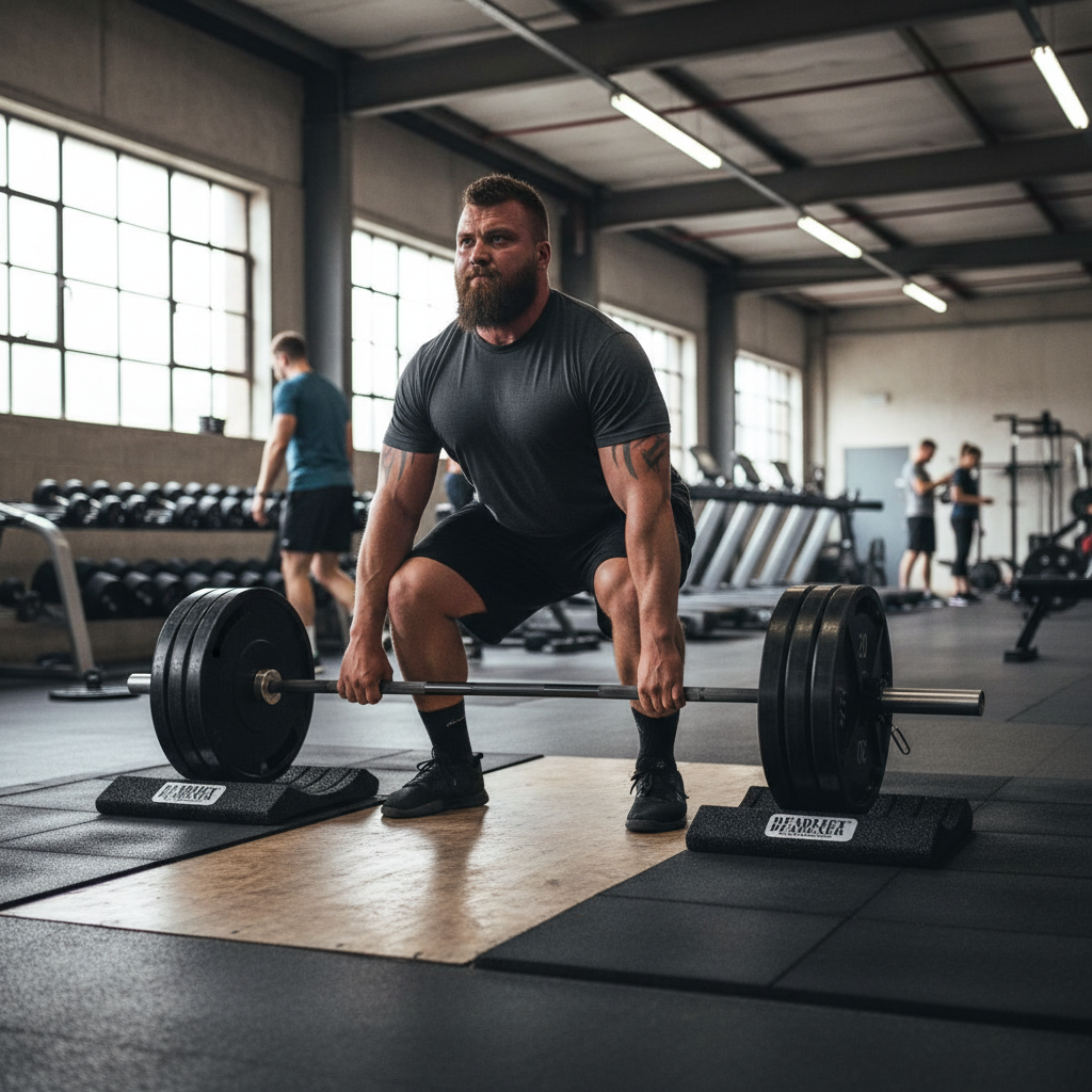 Premium Deadlift Deadener Gym Tiles - Rubber Cushioning for Weight Plates with Improved Impact Surface Area