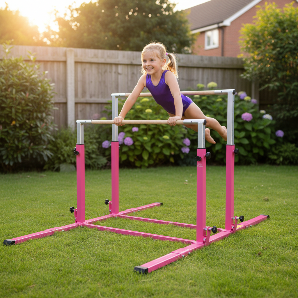 Professional Adjustable Parallel Gymnastics Bars for Home Training - 3-5ft Height with Full Adjustment