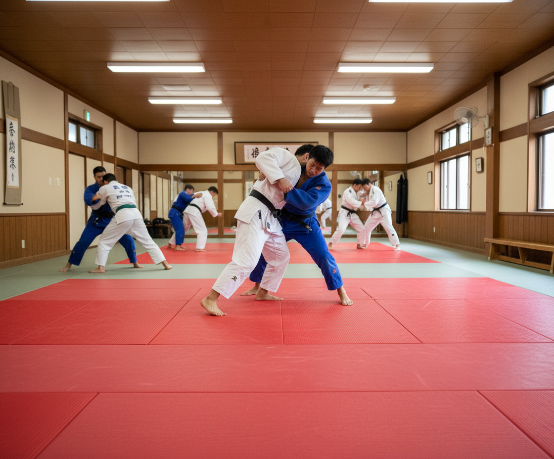 Professional Heavy Duty Judo Mat 2m x 1m x 40mm with Anti-Slip Base and High Shock Absorption