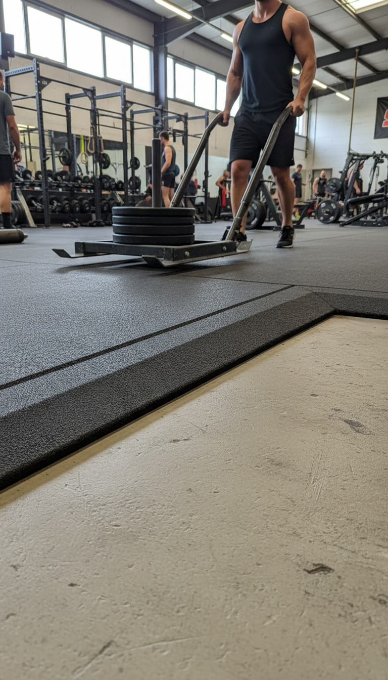 Premium Anti-Shock Rubber Ramp for 20mm Flooring - Durable and Water Resistant with Precision Cut Edges