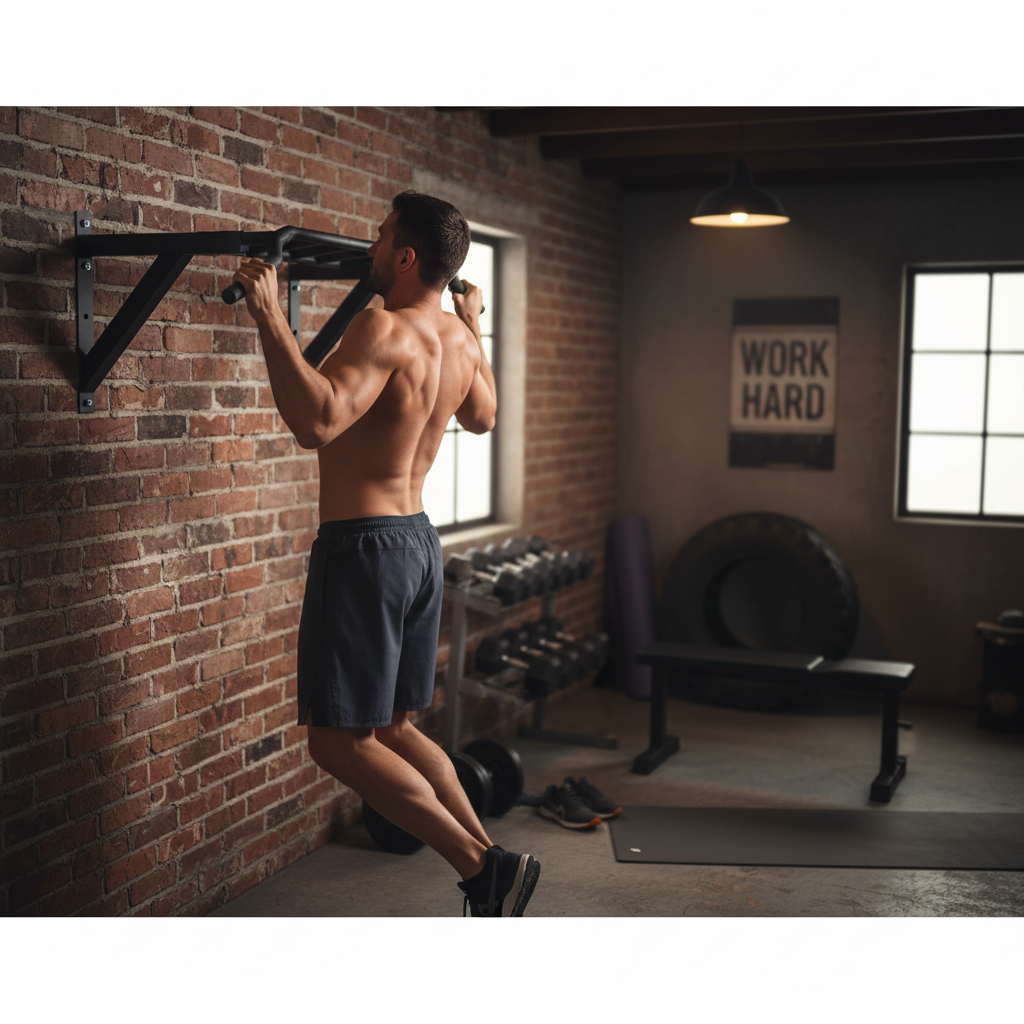 Professional Wall-Mounted Multi-Grip Pull Up Bar for Versatile Upper Body Training with Heavy-Duty Construction