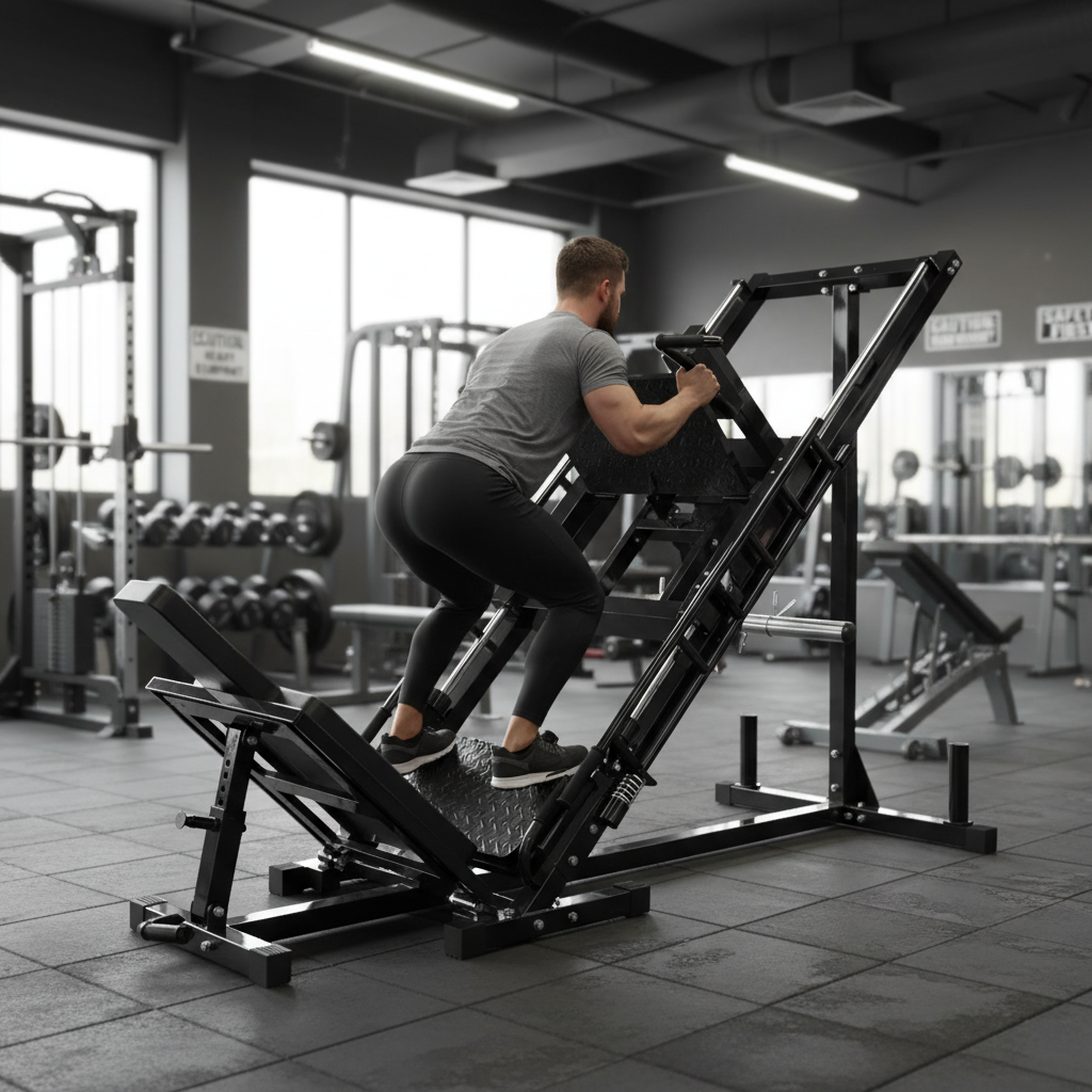 Premium Heavy Duty Leg Press and Hack Squat Machine for Home and Gym Training with Adjustable Features and Safety Design
