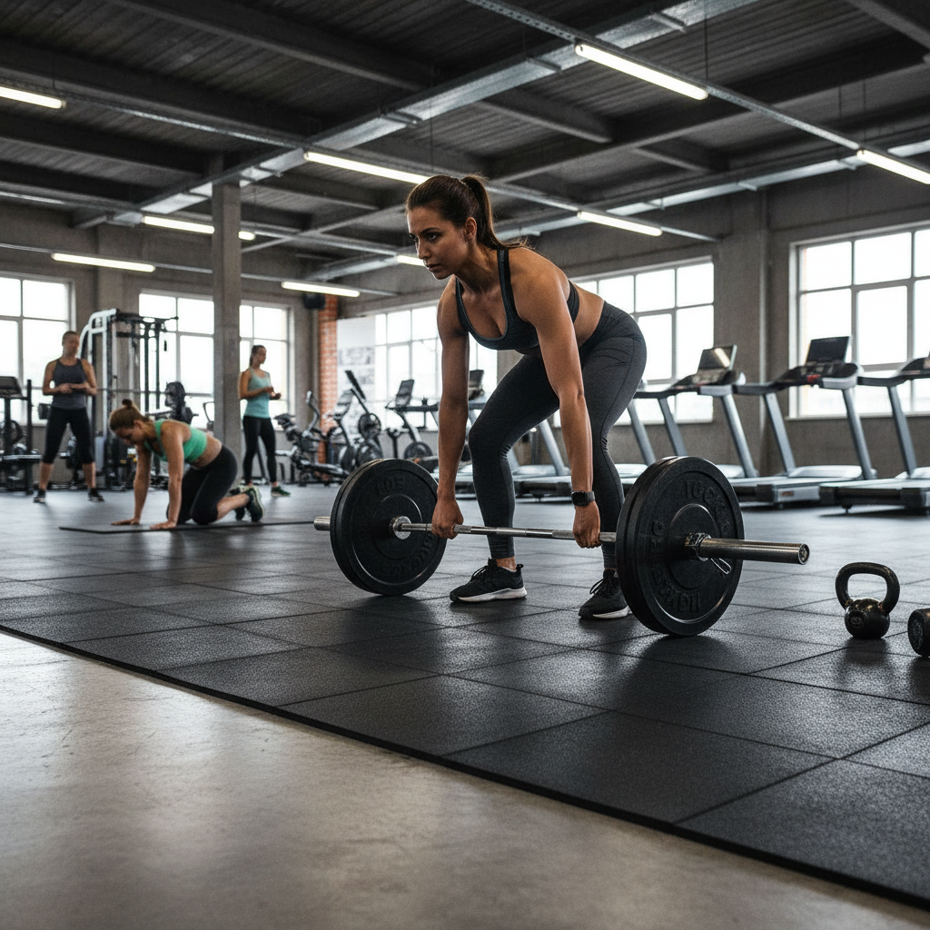 Premium Heavy Duty Rubber Gym Flooring Roll - Jet Black, 10m Long, 1m Wide, 4mm to 10mm Thickness Options