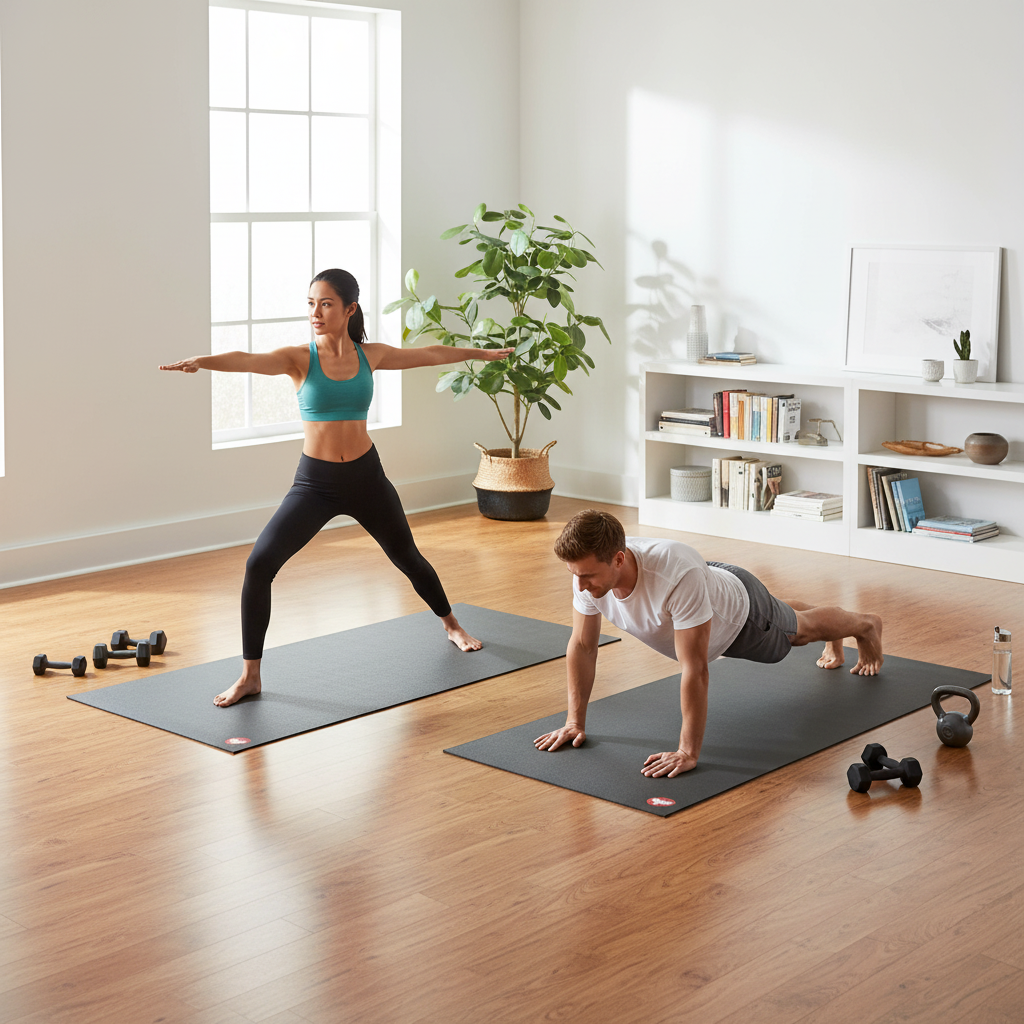 Premium Extra Large Non-Slip Exercise Mat 195cm x 128cm for Yoga, Pilates, and Cardio Machines