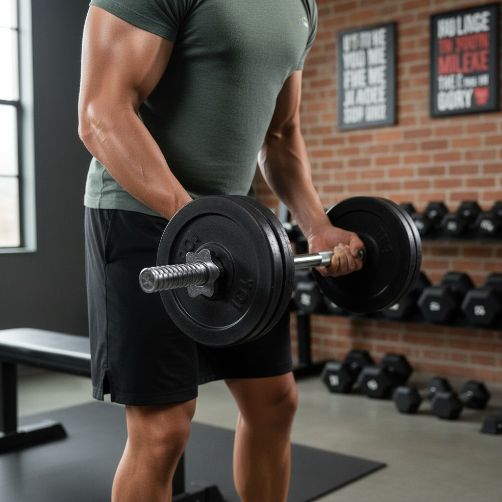 Premium Heavy Duty Olympic Dumbbell Bars for Strength Training - 50cm Length, Solid Steel Construction