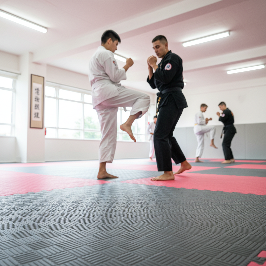 Premium Reversible EVA Foam Mats for Martial Arts - High-Density Shock Absorbent, Non-Slip, Interlocking Design with Dual Color Options