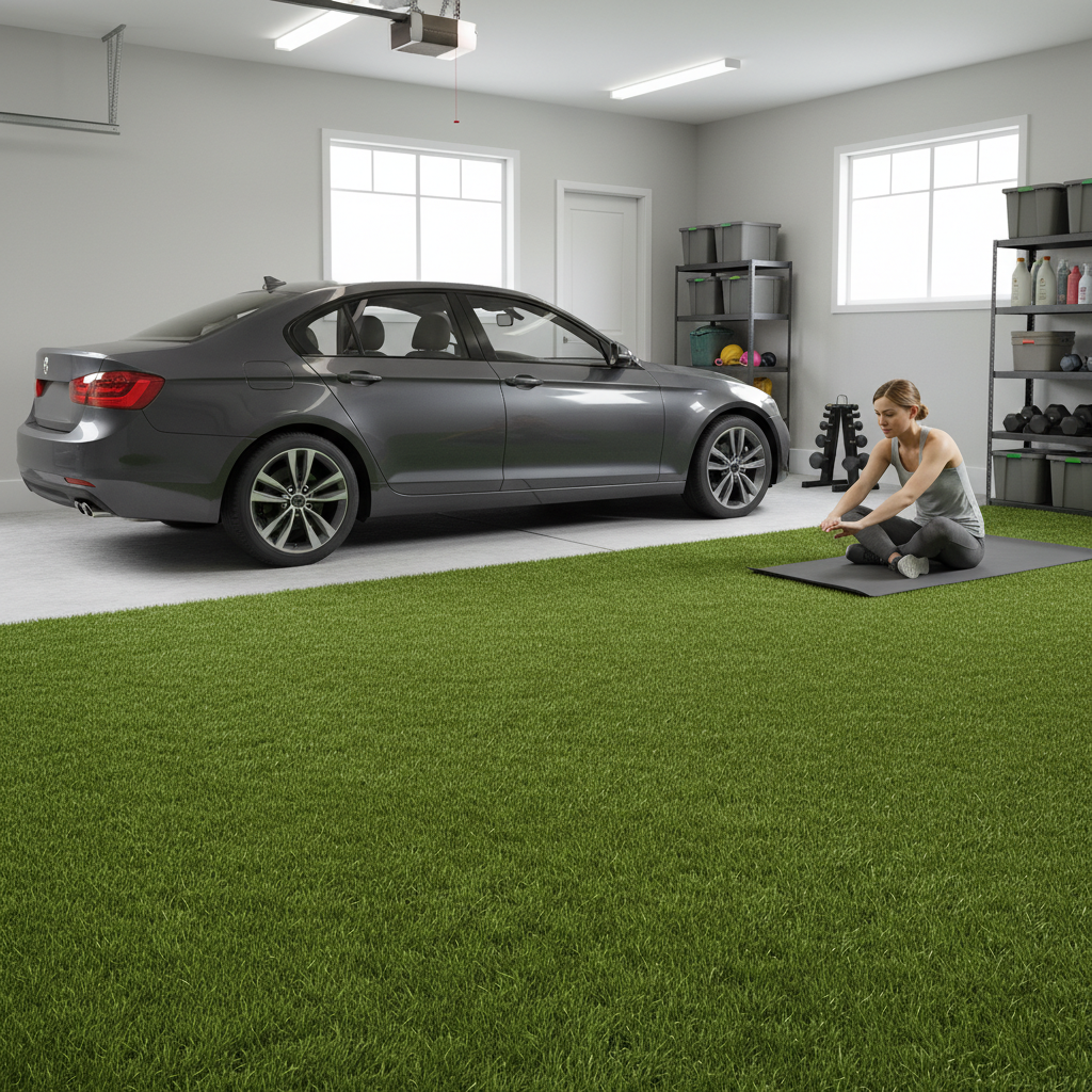 Premium Artificial Grass Rubber Floor Tiles - 13m2 Package with Heavy Duty 40mm Thickness for Safe and Maintenance-Free Outdoor Areas