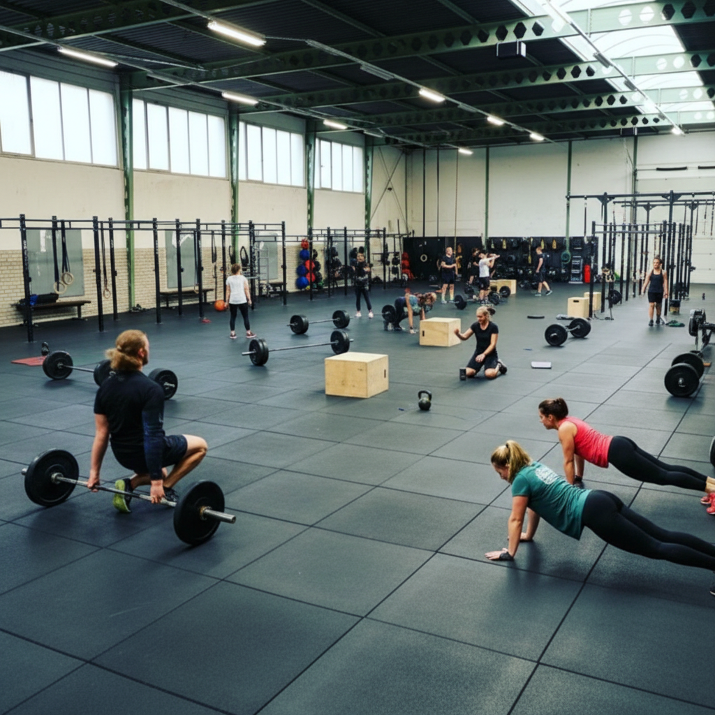 Premium Heavy Duty Garage Gym Flooring Set - 55m² Coverage with 20mm Thick Rubber Tiles for Optimal Performance