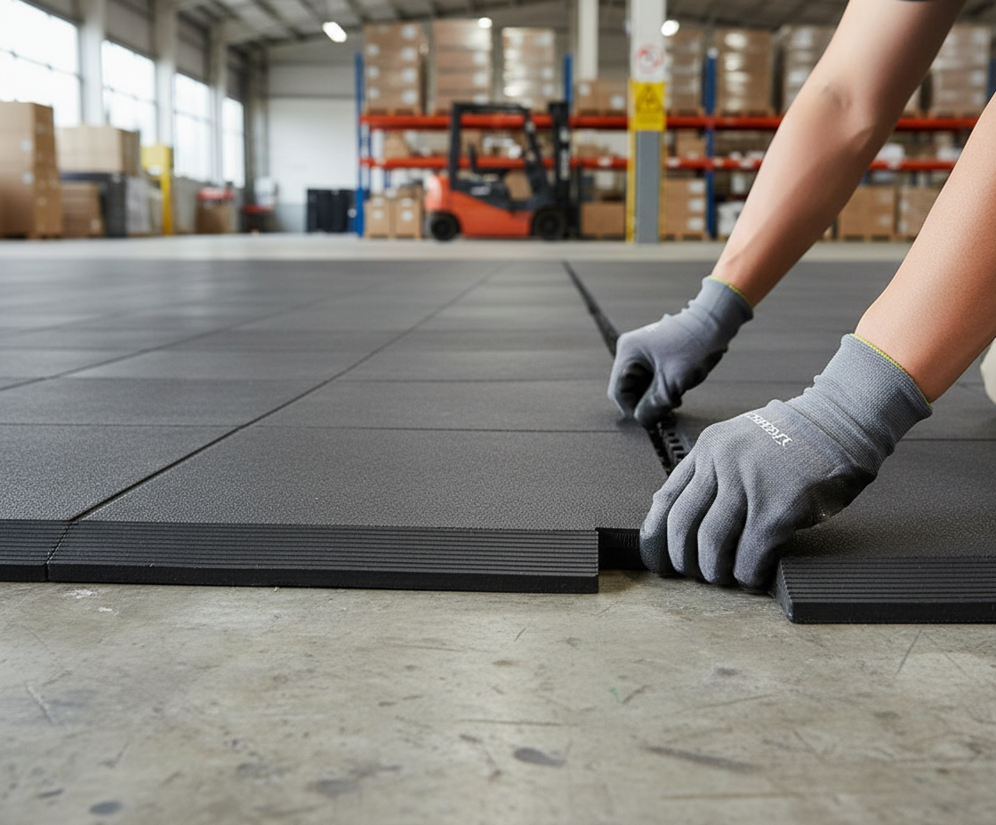 Premium Heavy Duty Interlocking Rubber Gym Mat Edging Strips and Corners for Safe and Stylish Flooring