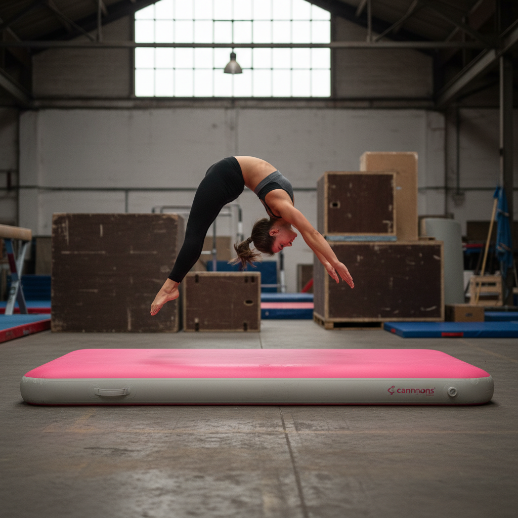 Professional 3m x 1m x 10cm Air Track Floor - High-Performance Pink Gym Mat for Safe Skills Training