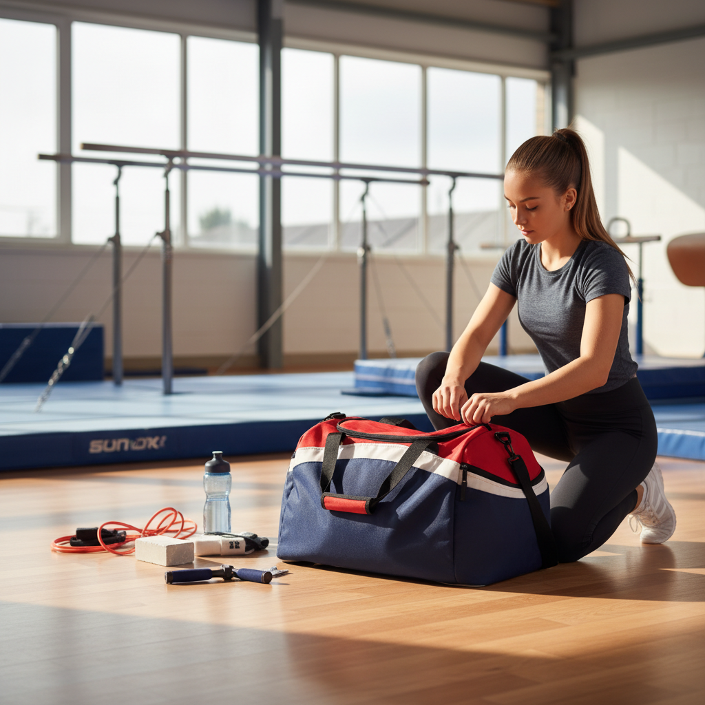 Premium Heavy Duty Gymnastics Holdall - Spacious Kit Bag with Zippered Pockets, Padded Grip, and Adjustable Strap