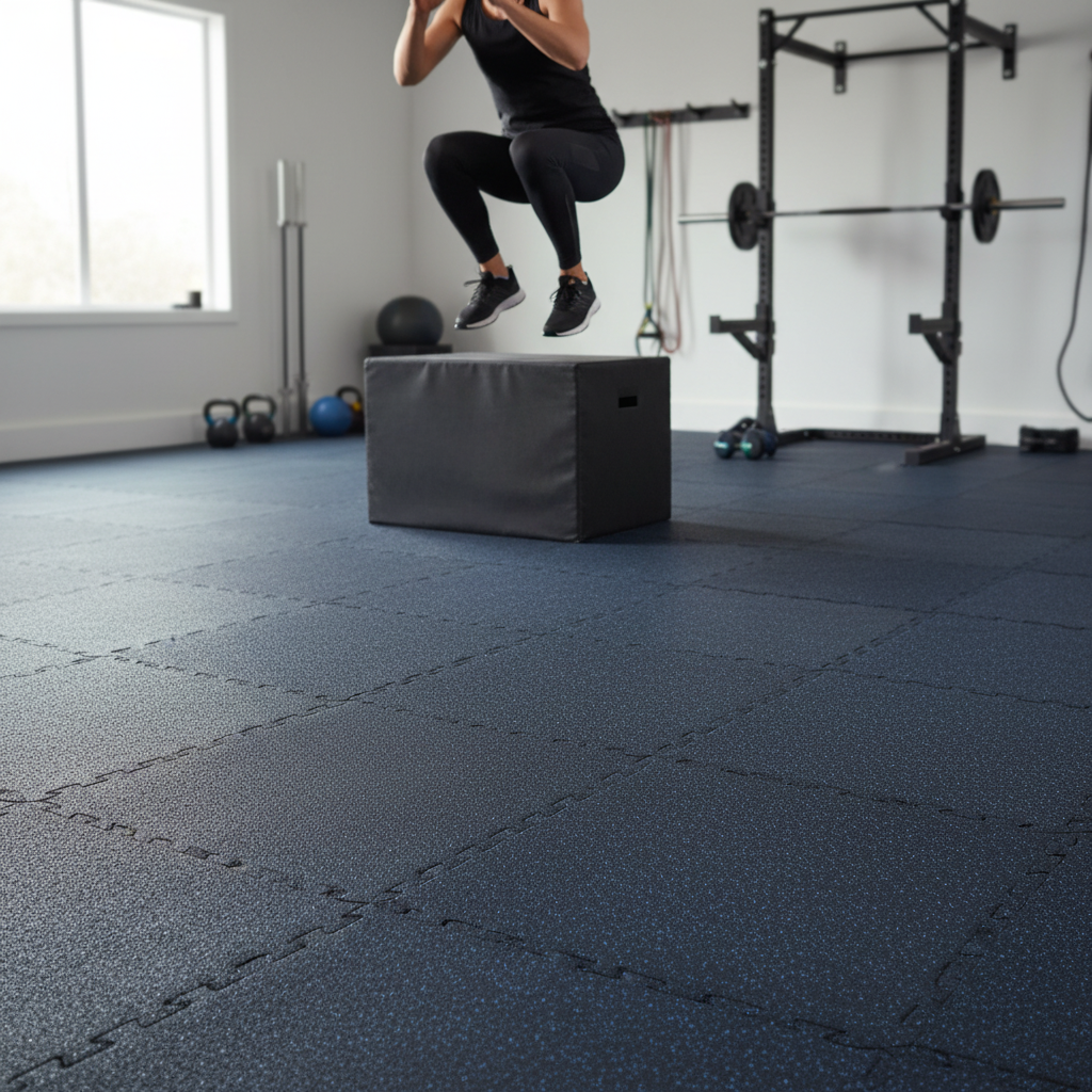 Premium Heavy Duty Gym Mats with Self-Locking Feature, Odour-Free SBR Rubber, and Superior Acoustic Isolation for Professional Training Areas