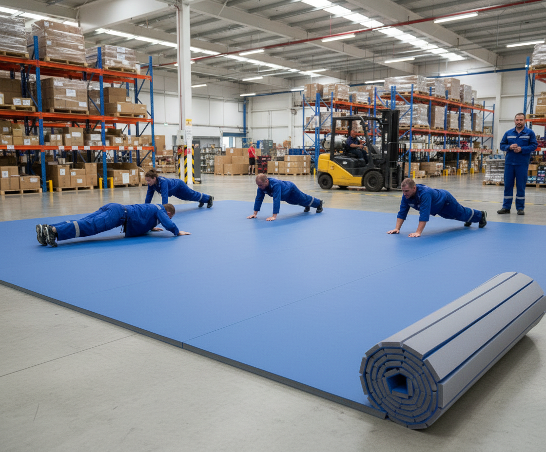 Premium Heavy Duty Roll Out Mats 6m x 1.5m x 40mm for BJJ and MMA with Velcro Fastening and Smooth Finish
