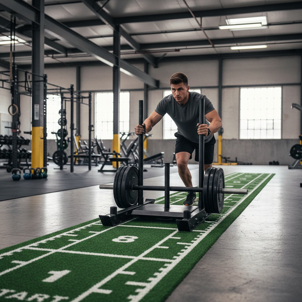 Premium Heavy-Duty Weight Sled and Track System 1m x 10m for Strength Training - High-Quality Professional Grade for Industrial and Commercial Appl...