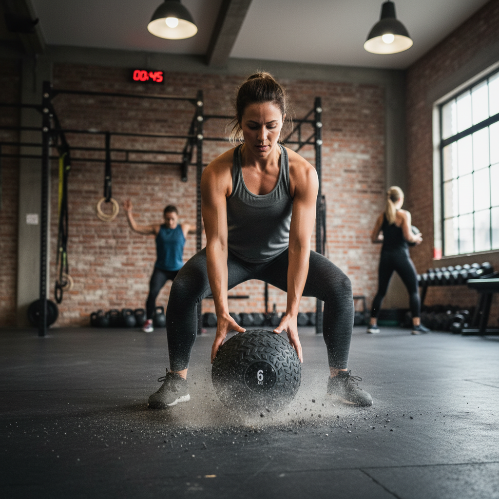 Premium Heavy Duty Slam Balls for Power Training - No Bounce, Sand Filled, 6kg to 12kg Sizes