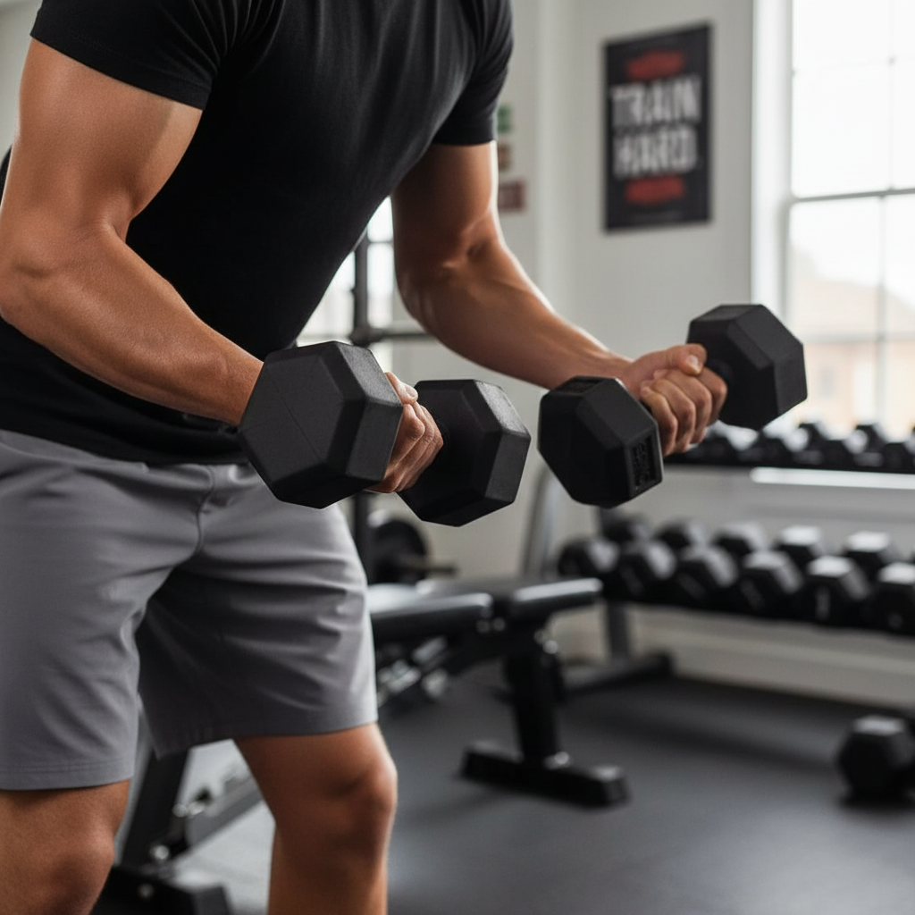 Premium Rubber-Coated Hex Dumbbells 2.5kg to 30kg - Ergonomic Grip, Noise Protection, and Durable Construction