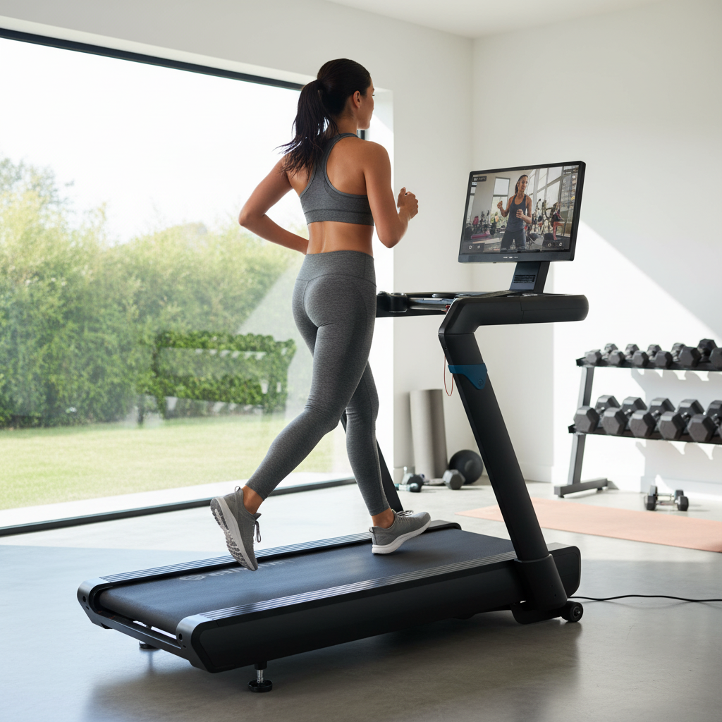 Premium Commercial Grade Treadmill with 22" HD Touchscreen, 3.75 HP Motor, and 20" x 60" Running Deck for Home and Gym Use