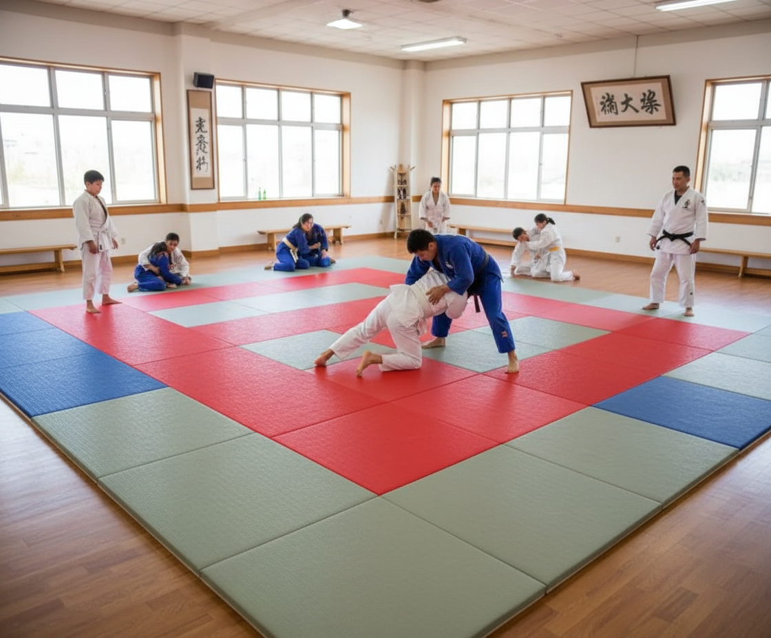Premium Heavy Duty Judo Mat 1m x 1m x 40mm with Non-Slip Surface for Enhanced Safety and Comfort