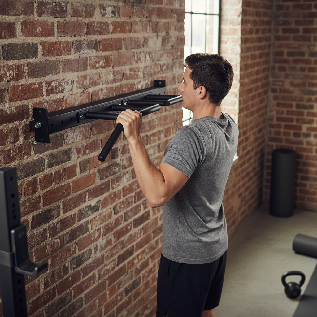 Premium Multi Grip Pull Up Bar - Durable Powder Coated Steel Construction with Adjustable Hole Centers