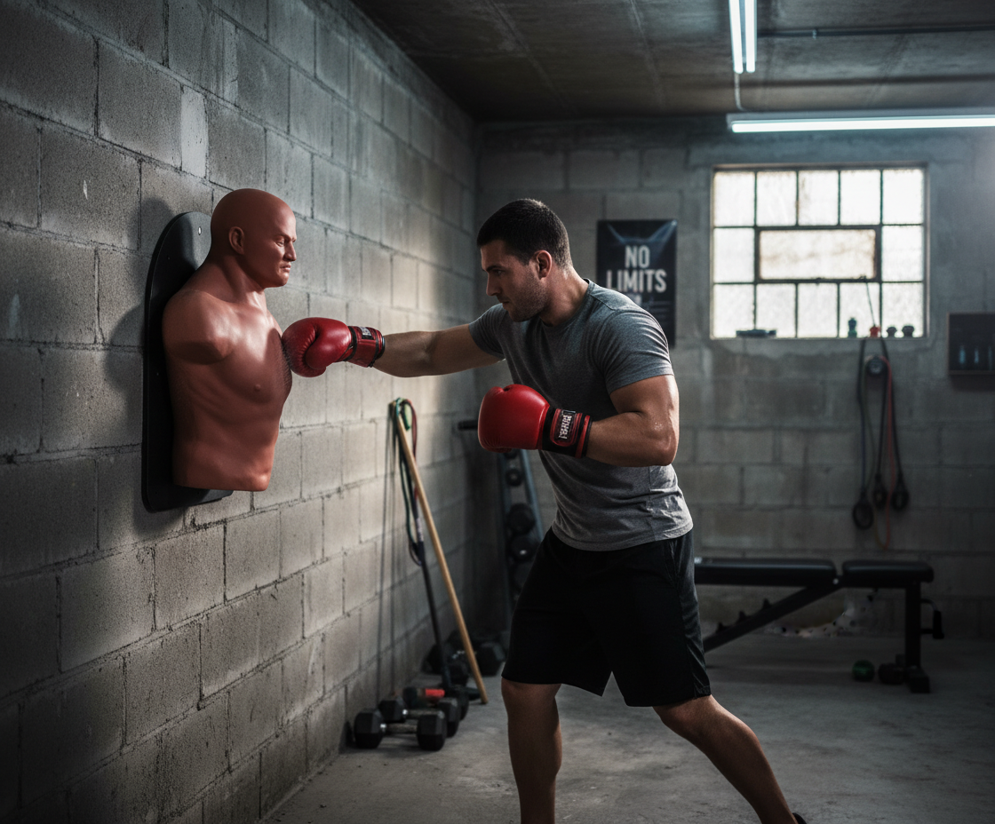 Professional Wall-Mounted Punching Dummy with High-Elasticity Skin and Durable Foam Padding for Realistic Training Sessions