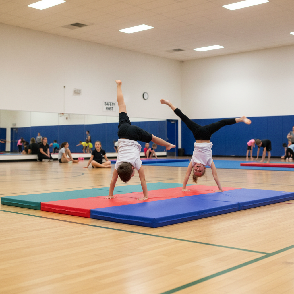 Premium Foldable Double Gymnastics Mat 10ft x 4ft x 50mm - Durable, Lightweight, and Versatile for Home and Gym Use