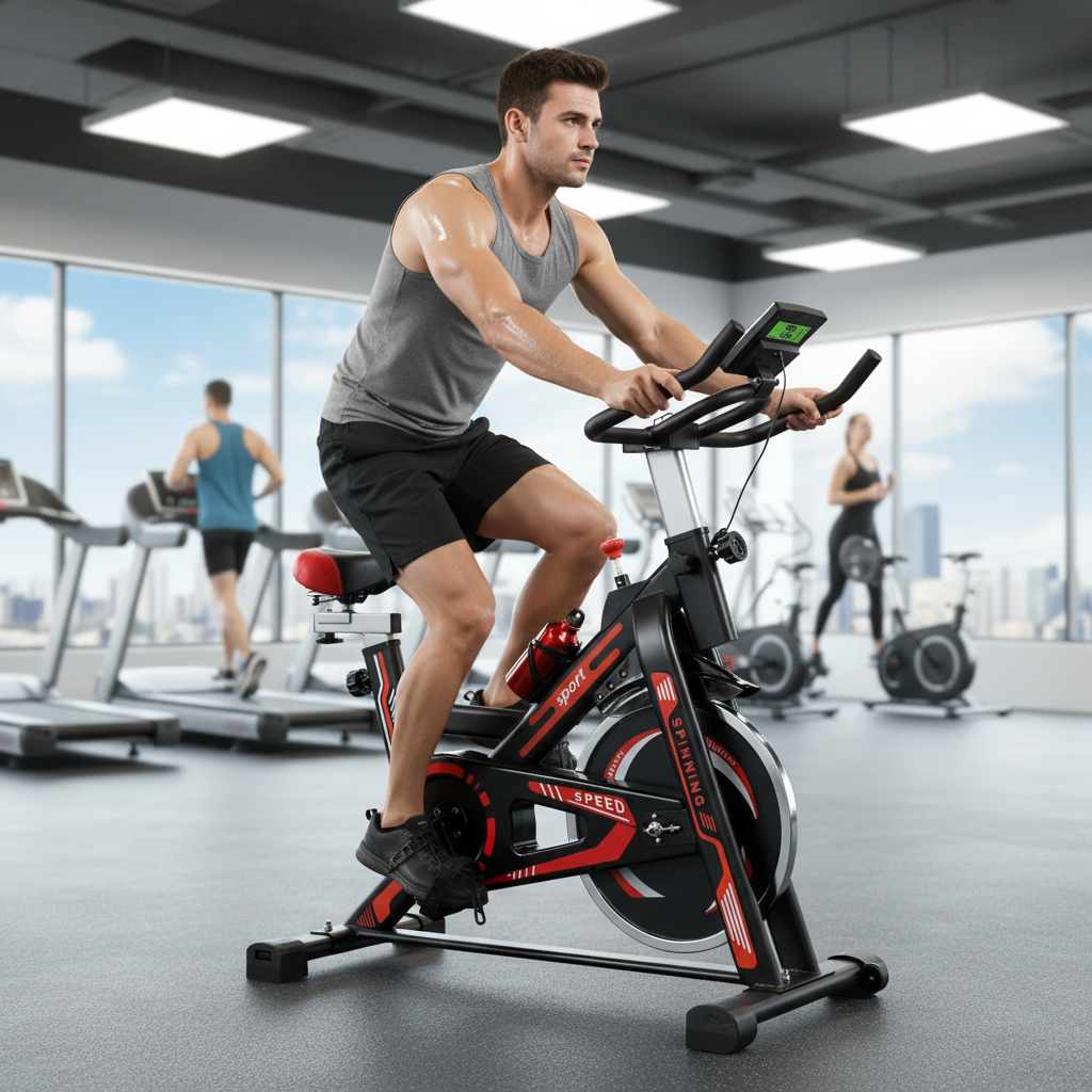 Premium Compact Exercise Bike with Adjustable Seat, LCD Display, and Quiet Drive System for Effective Home Workouts