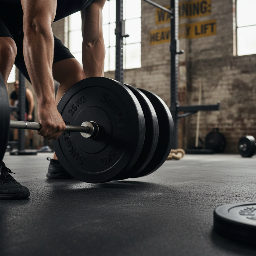 Heavy Duty High-Density Rubber Bumper Plates for Olympic Weightlifting and Cross-Training with Enhanced Safety Features