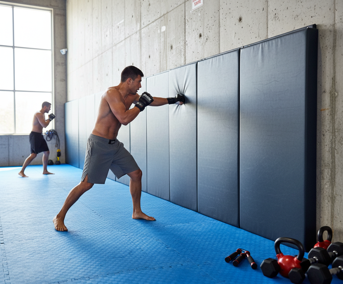 Premium Wall Mats for MMA and BJJ - 50mm Thick Vinyl Panels for Gym Walls in Multiple Colors
