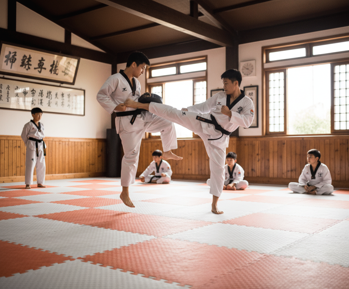 Premium 20mm Thick High-Performance Jigsaw Mat for Taekwondo and Boxing - Waterproof EVA Foam, Reversible Orange/White, 1m x 1m