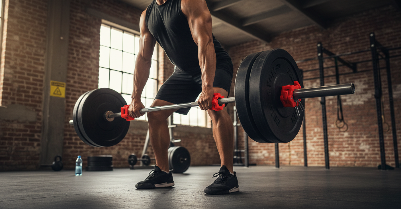 Professional 2-Inch Quick Release Barbell Collars for Olympic Weight Bars - Durable Snap-Lock Mechanism in Red or Black