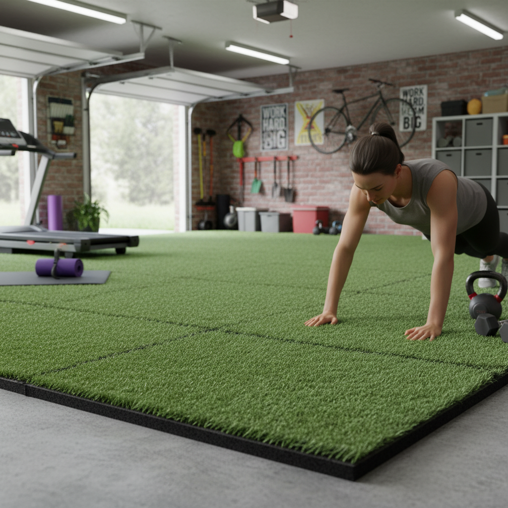 Premium Artificial Grass Rubber Floor Tiles - 13m2 Package with Heavy Duty 40mm Thickness for Safe and Maintenance-Free Outdoor Areas