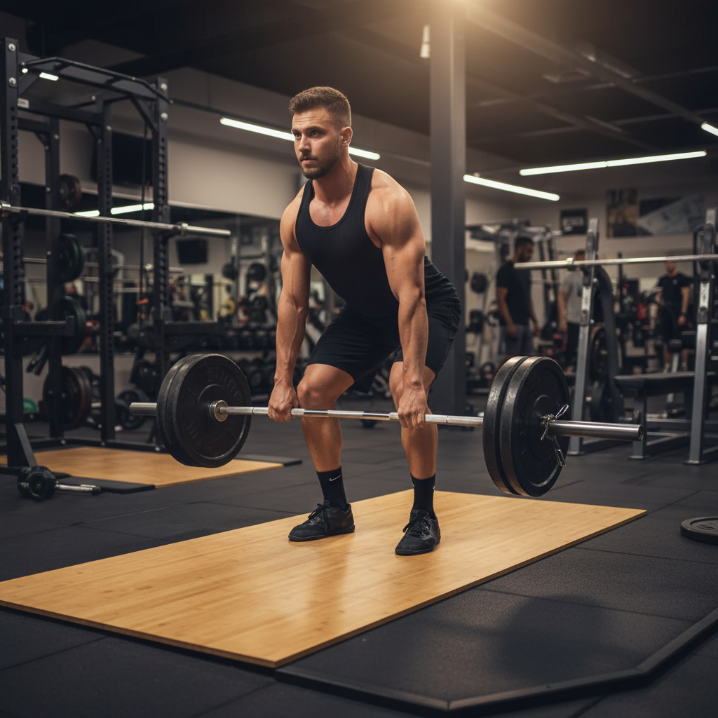 Premium Bamboo Lifting Platform Insert 2m x 1m - Heavy Duty Construction for Deadlifting and Weight Training