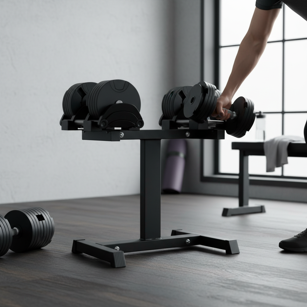 Professional Adjustable Dumbbell Stand for 24kg, 32kg, and 40kg - Heavy Duty Design for Safe Lifting and Easy Assembly