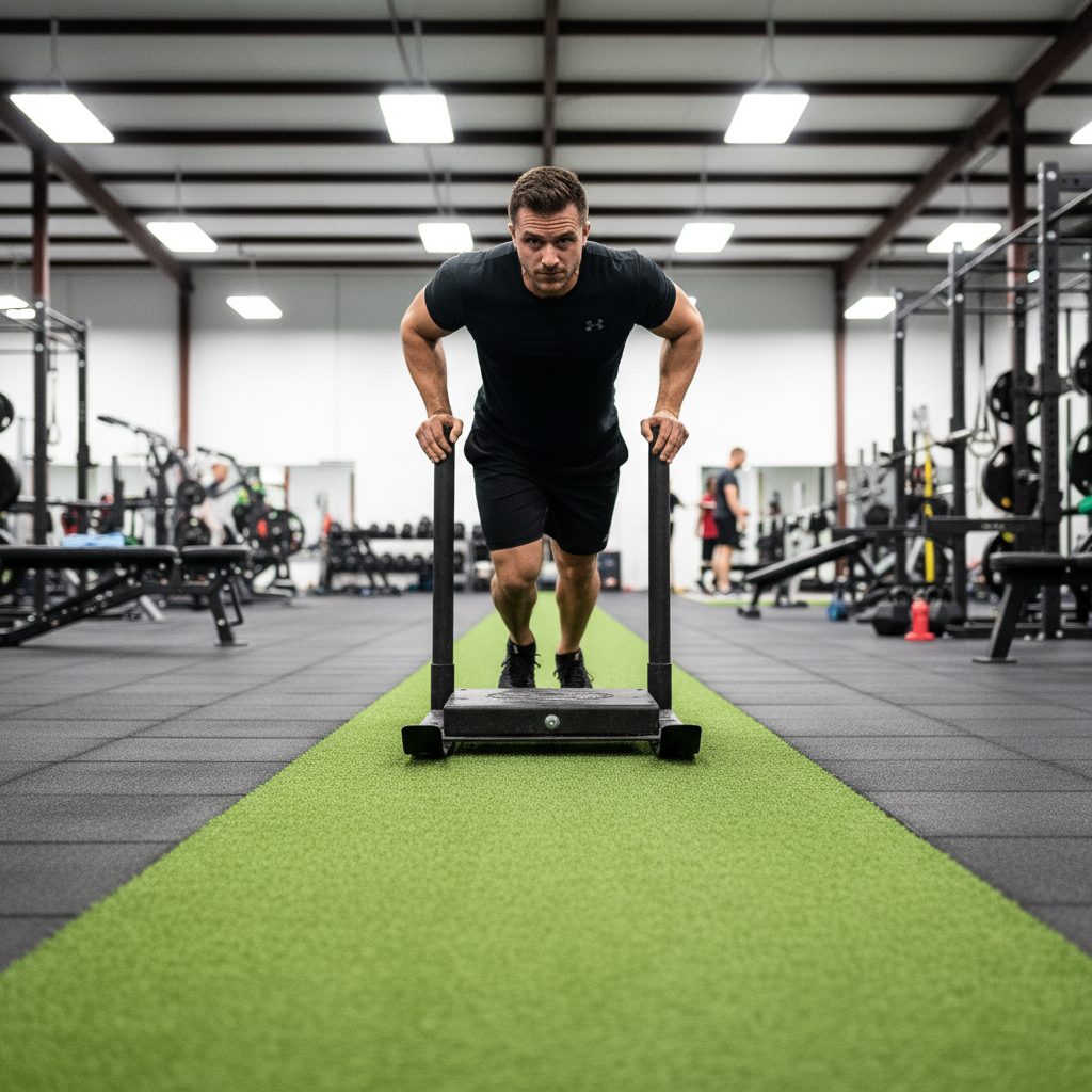 Premium Heavy Duty Gym Turf for Sled Tracks - Versatile Indoor and Outdoor Use with Multiple Sizes and Colors